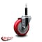 Service Caster 4'' Red Poly Wheel Swivel 3/4'' Expanding Stem Caster SCC-EX20S414-PPUB-RED-34 - alternate 2